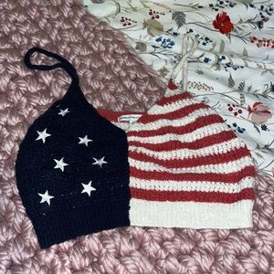 Cute American Eagle crochet flag top!
